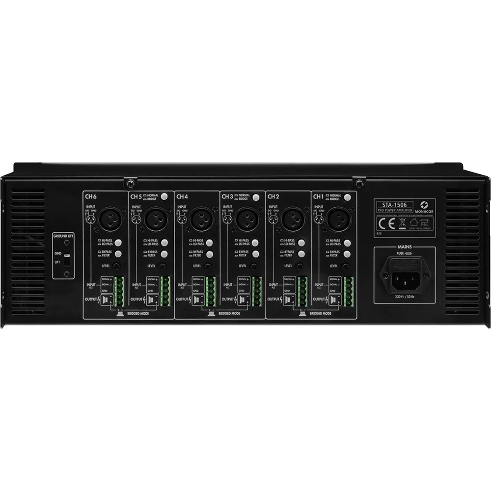MONACOR 6 Kanal Verstaerker  1400Wmax