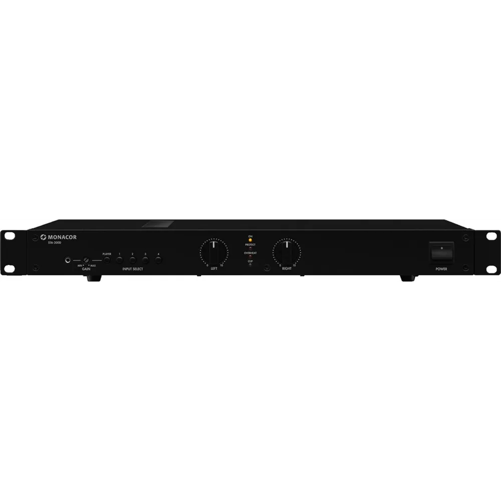 MONACOR Stereo-Verstaerker, 1 HE,  Class D, 2 x 100W