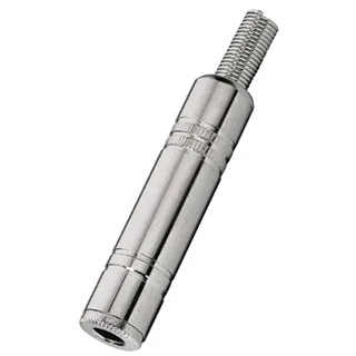 MONACOR Metall Chrom Klinkenkupplung 6.3mm stereo