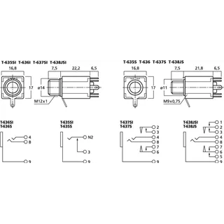 MONACOR Klinken-Einbaubuchse 6,3-mm-Mono/stereo