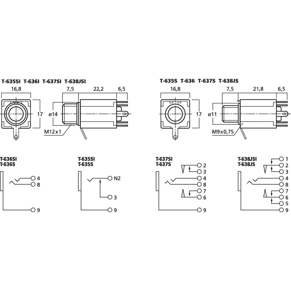MONACOR Klinken-Einbaubuchse 6,3-mm-Mono/stereo