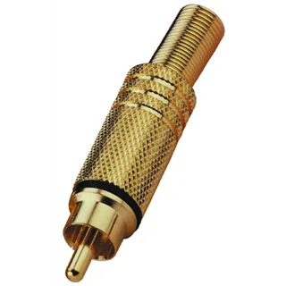 MONACOR Cinch-Stecker, vergoldet