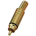 MONACOR Cinch-Stecker, vergoldet