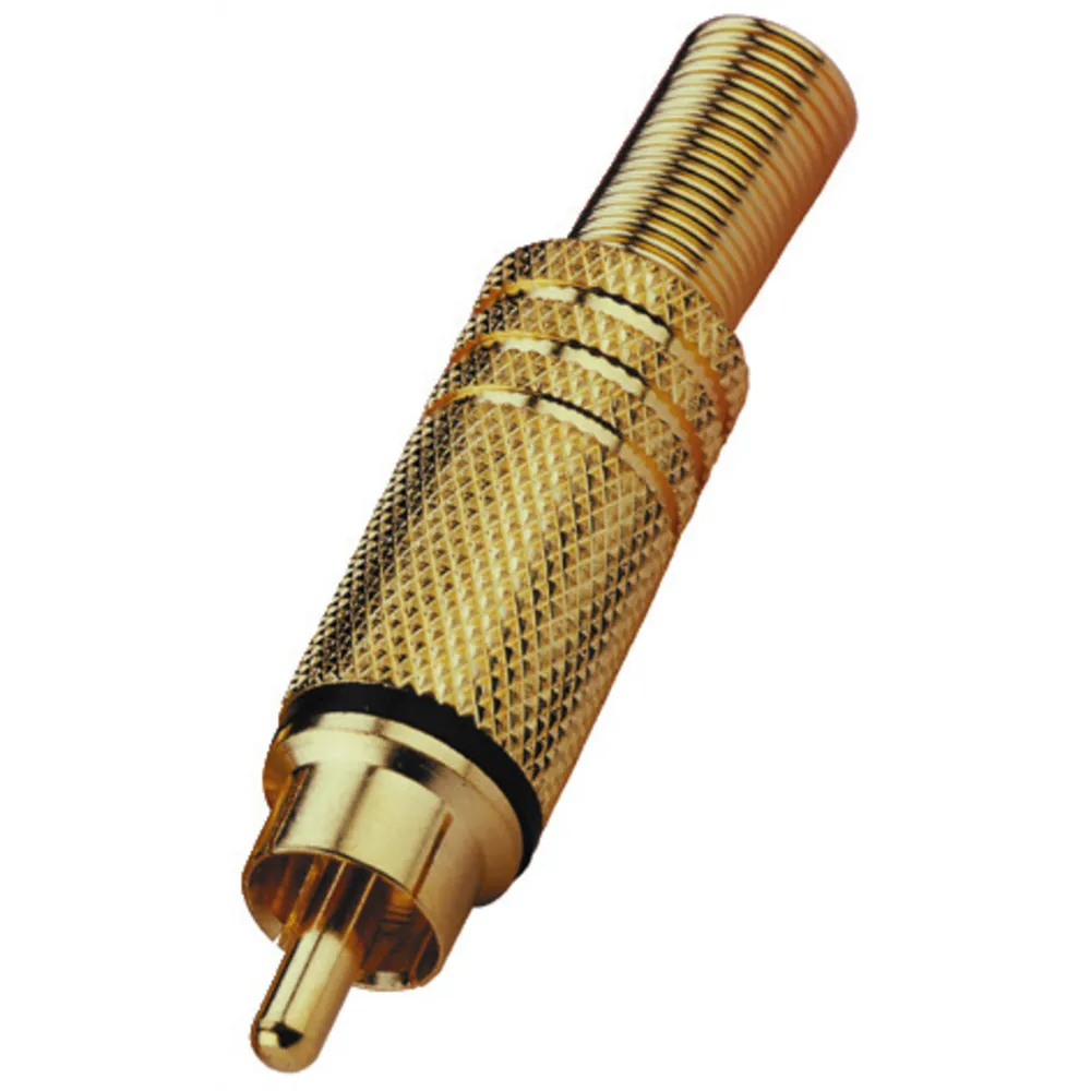 MONACOR Cinch-Stecker, vergoldet