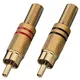 MONACOR Cinch-Stecker Paar, verg.