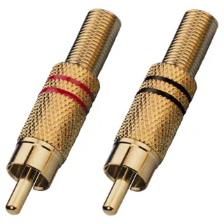 MONACOR Cinch-Stecker Paar, verg.