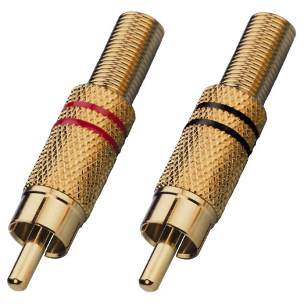 MONACOR Cinch-Stecker Paar, verg.