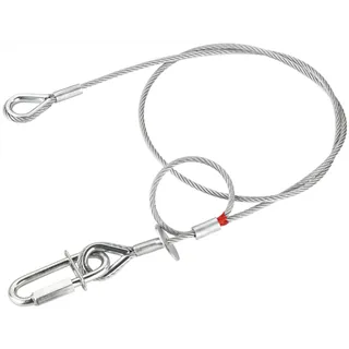 MONACOR Sicherungsseil, L 100 cm, D 4 mm, 40 kg