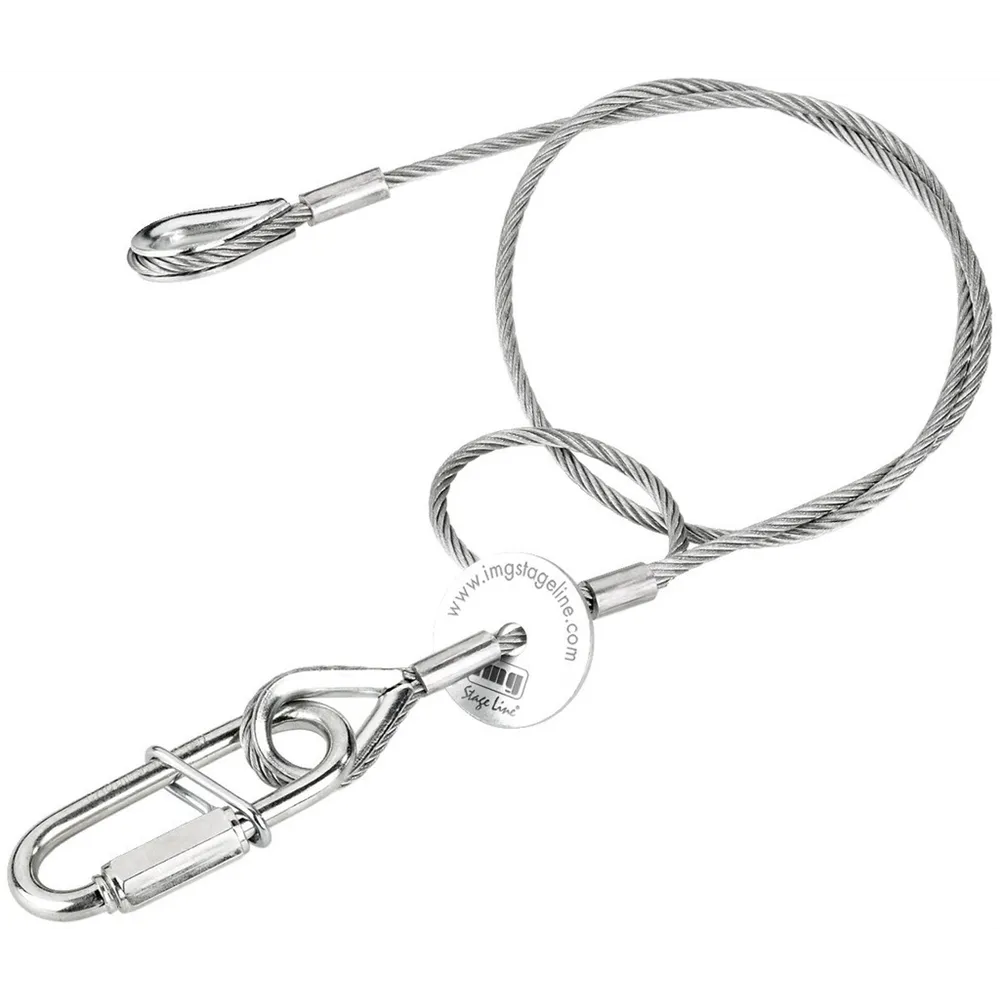 MONACOR Sicherungsseil, L 60 cm, D 3mm, 20 kg