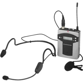 MONACOR Mikrofonsender inkl. 2Miks  863,1-864,9 MHz