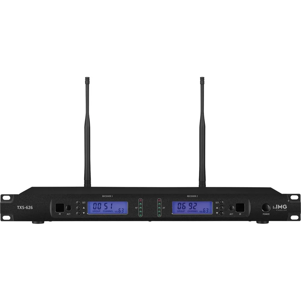 IMG STAGELINE 2-Kanal Funkempfaenger True-Diversity 672-696 MHz