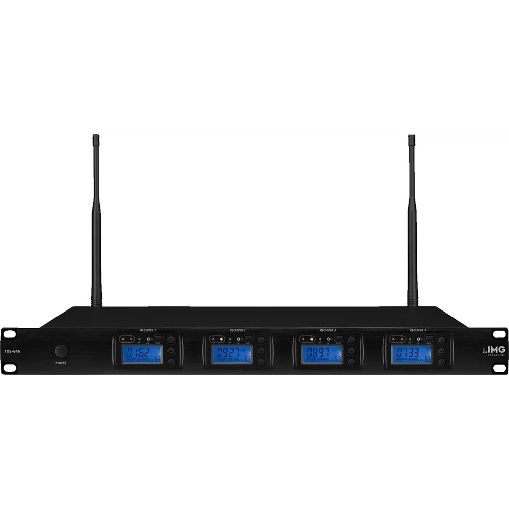 IMG STAGELINE 4-Kanal Funkempfaenger True-Diversity 672-696 MHz