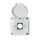 Neutrik NUP-Dose mit Deckel, fuer 1x D-Serie Einbaubuchse