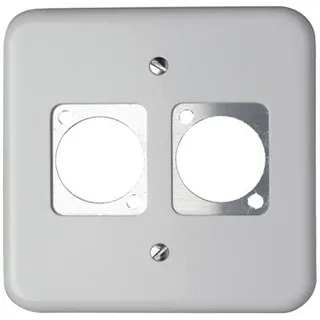 Neutrik UP-Montageplatte Basico fuer 2x D-Serie, weiss