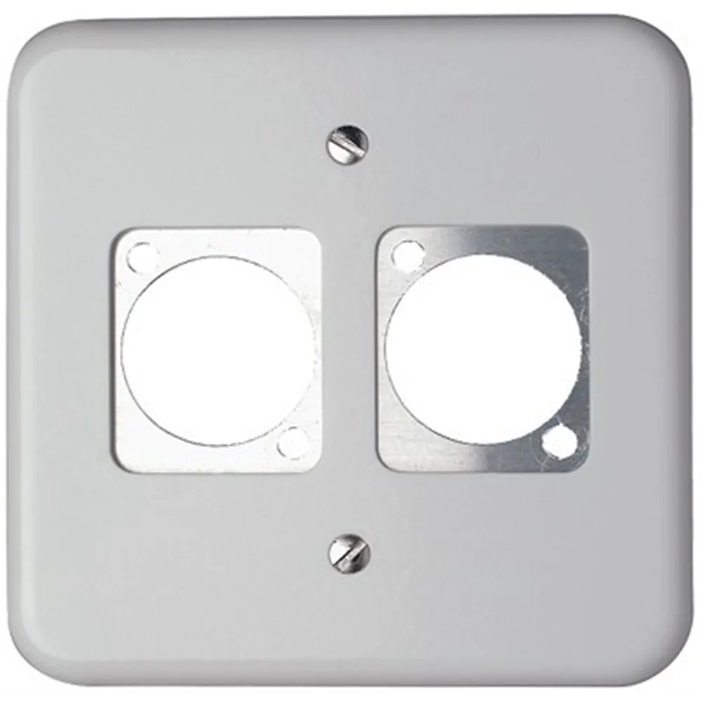 Neutrik UP-Montageplatte Basico fuer 2x D-Serie, weiss