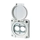 Neutrik NUP-Dose mit Deckel, fuer 2xD-Serie Einbaubuchse