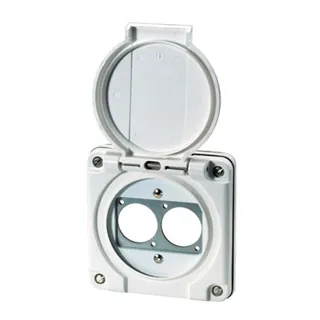 Neutrik NUP-Dose mit Deckel, fuer 2xD-Serie Einbaubuchse