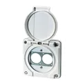 Neutrik NUP-Dose mit Deckel, fuer 2xD-Serie Einbaubuchse