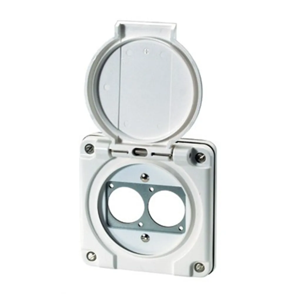 Neutrik NUP-Dose mit Deckel, fuer 2xD-Serie Einbaubuchse