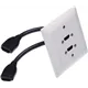 Neutrik UP-EDIZIOdue weiss, 2x HDMI-Kabelpeitschen