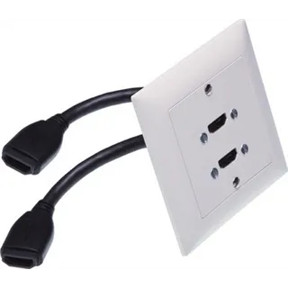Neutrik UP-EDIZIOdue weiss, 2x HDMI-Kabelpeitschen