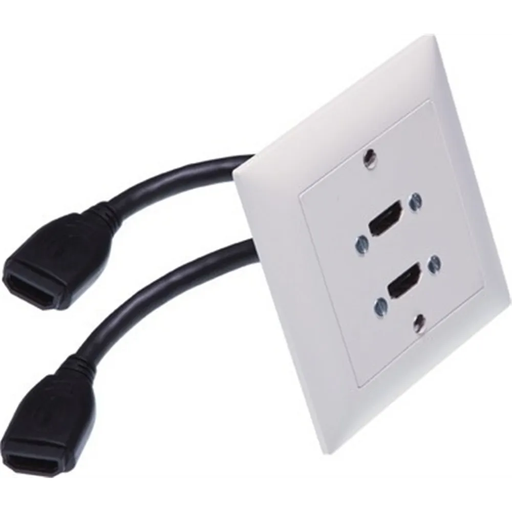 Neutrik UP-EDIZIOdue weiss, 2x HDMI-Kabelpeitschen