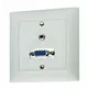 Neutrik UP EDIZIOdue grau 65, bestueckt mit 1x3.5 u. 1xVGA