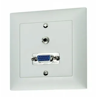Neutrik UP EDIZIOdue grau 65, bestueckt mit 1x3.5 u. 1xVGA