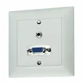Neutrik UP EDIZIOdue grau 65, bestueckt mit 1x3.5 u. 1xVGA