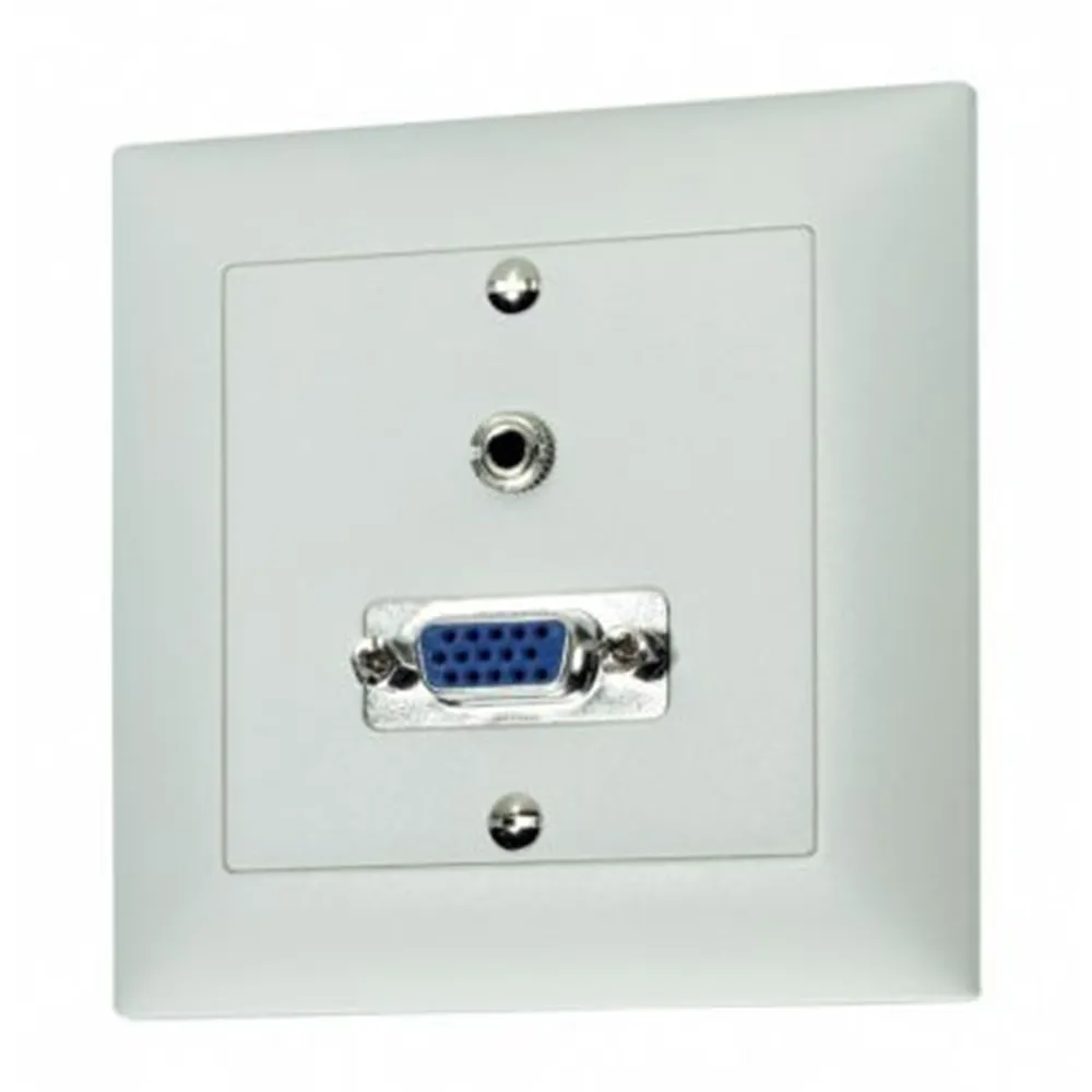 Neutrik UP EDIZIOdue grau 65, bestueckt mit 1x3.5 u. 1xVGA