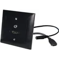 Neutrik UP-EDIZIOdue schwarz, mit HDMI,3.5mm -10cm Kabel