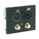 Neutrik Stereo Matcher,Trennglied auf FLF2 SW inkl.
