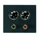 Neutrik Stereo 2fach Splitter ,Trennglied auf FLF2 sw.