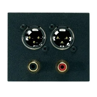 Neutrik Stereo 2fach Splitter ,Trennglied auf FLF2 sw.