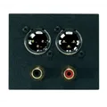 Neutrik Stereo 2fach Splitter ,Trennglied auf FLF2 sw.