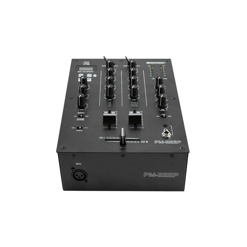 OMNITRONIC PM-222P 2-Kanal-DJ-Mixer mit Player