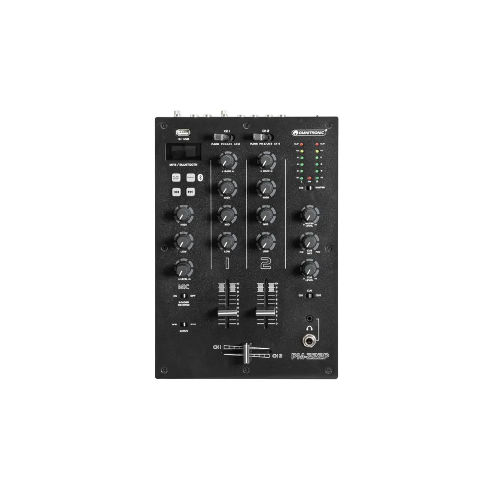 OMNITRONIC PM-222P 2-Kanal-DJ-Mixer mit Player