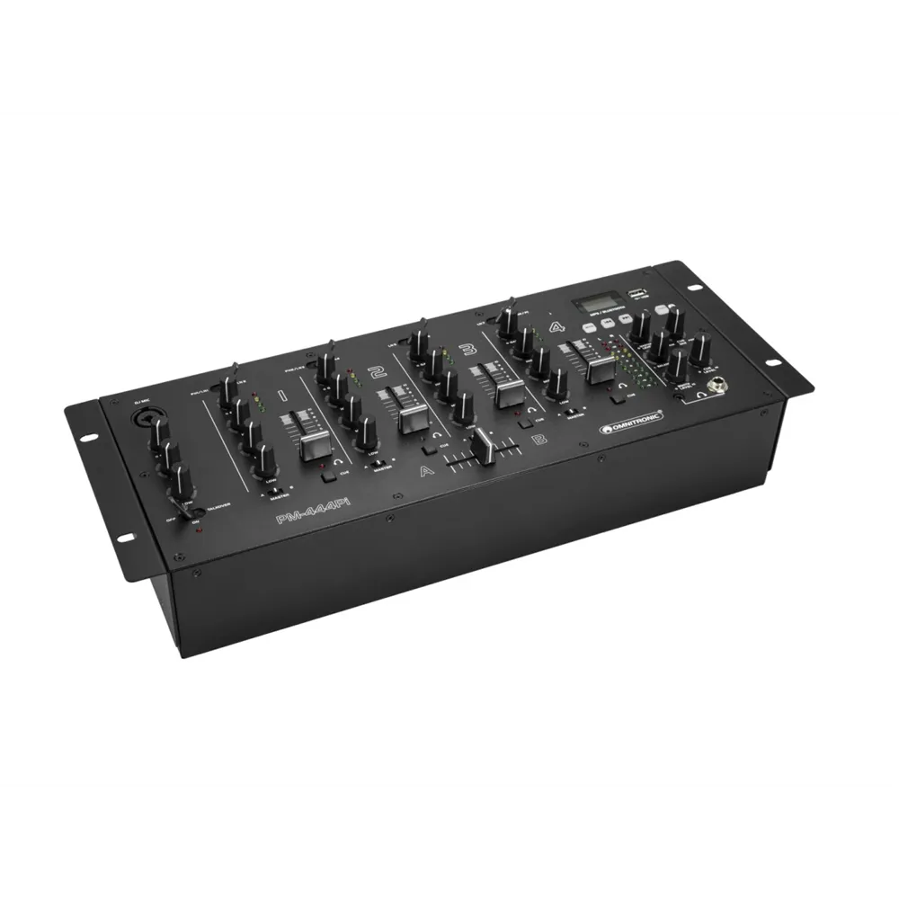 OMNITRONIC PM-444Pi 4-Kanal-DJ-Mixer mit Player & USB-Interface