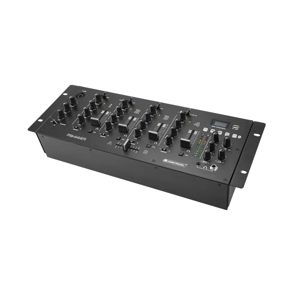 OMNITRONIC PM-444Pi 4-Kanal-DJ-Mixer mit Player & USB-Interface