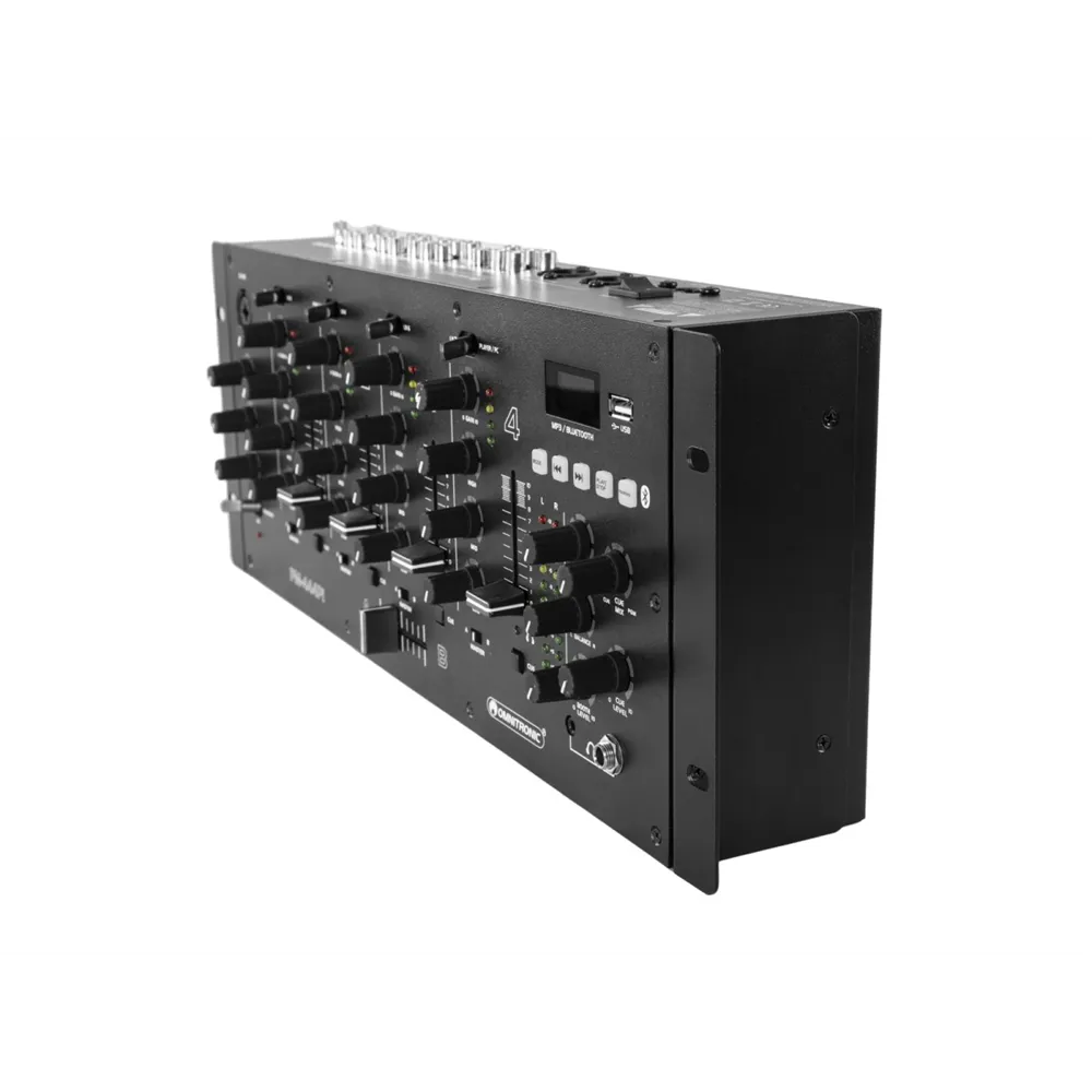 OMNITRONIC PM-444Pi 4-Kanal-DJ-Mixer mit Player & USB-Interface