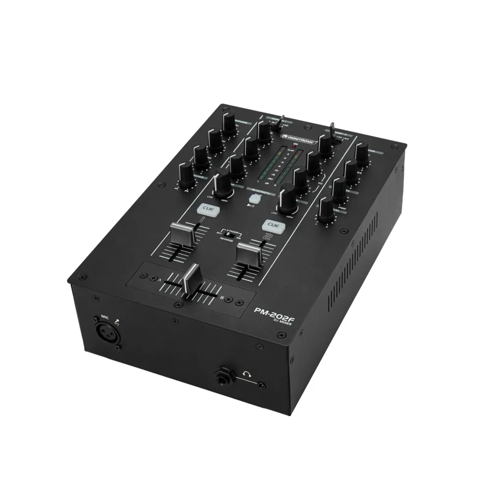 OMNITRONIC PM-202F 2-Kanal-DJ-Mixer mit Filter und Bluetooth