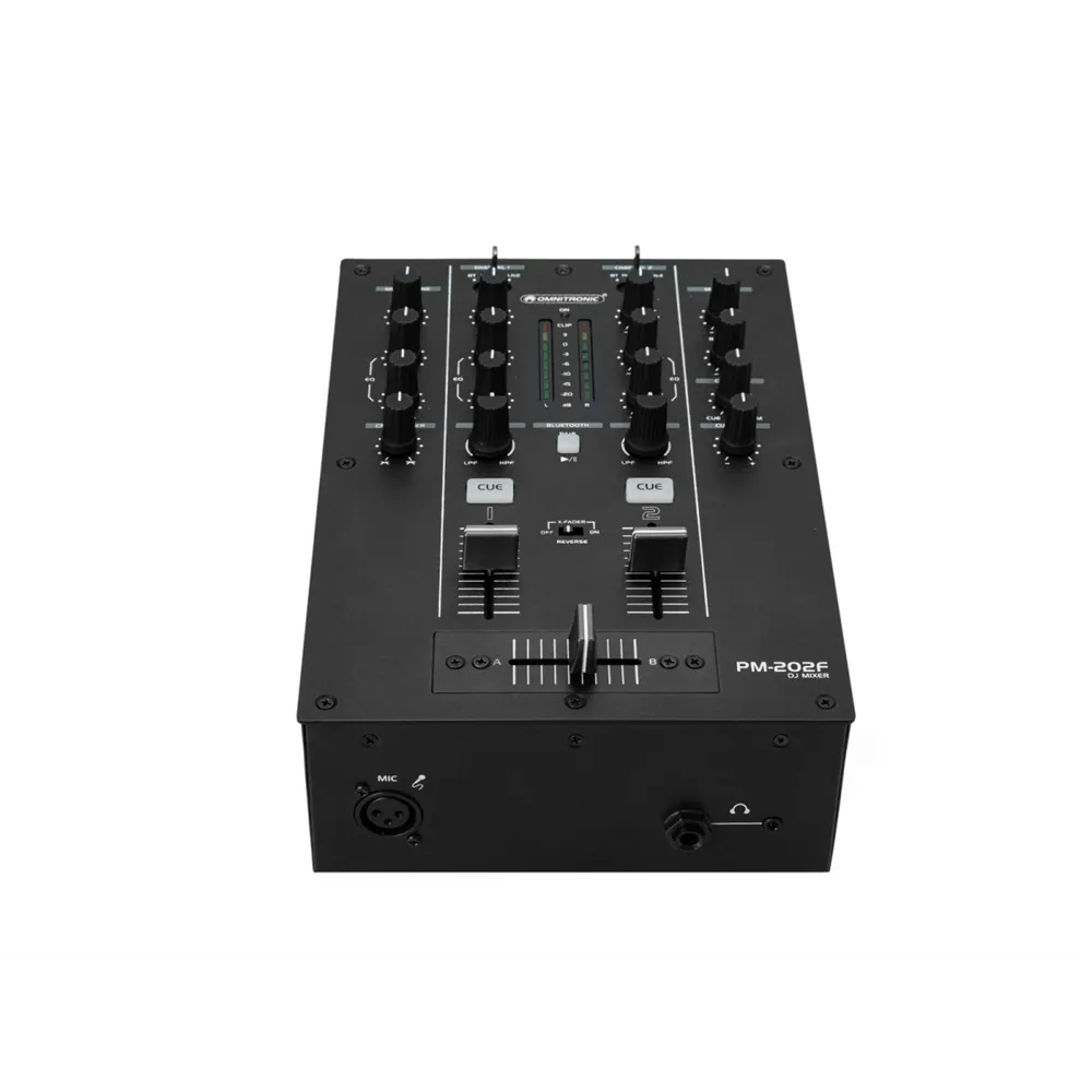 OMNITRONIC PM-202F 2-Kanal-DJ-Mixer mit Filter und Bluetooth