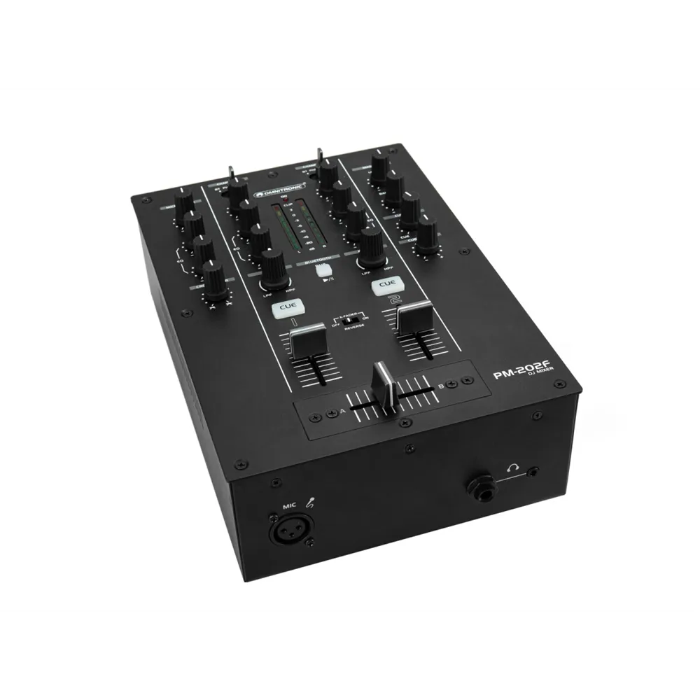 OMNITRONIC PM-202F 2-Kanal-DJ-Mixer mit Filter und Bluetooth