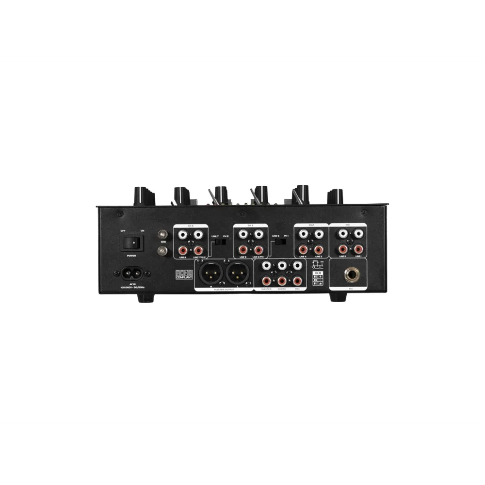 OMNITRONIC PM-422P 4-Kanal-DJ-Mixer mit Bluetooth und USB-Player