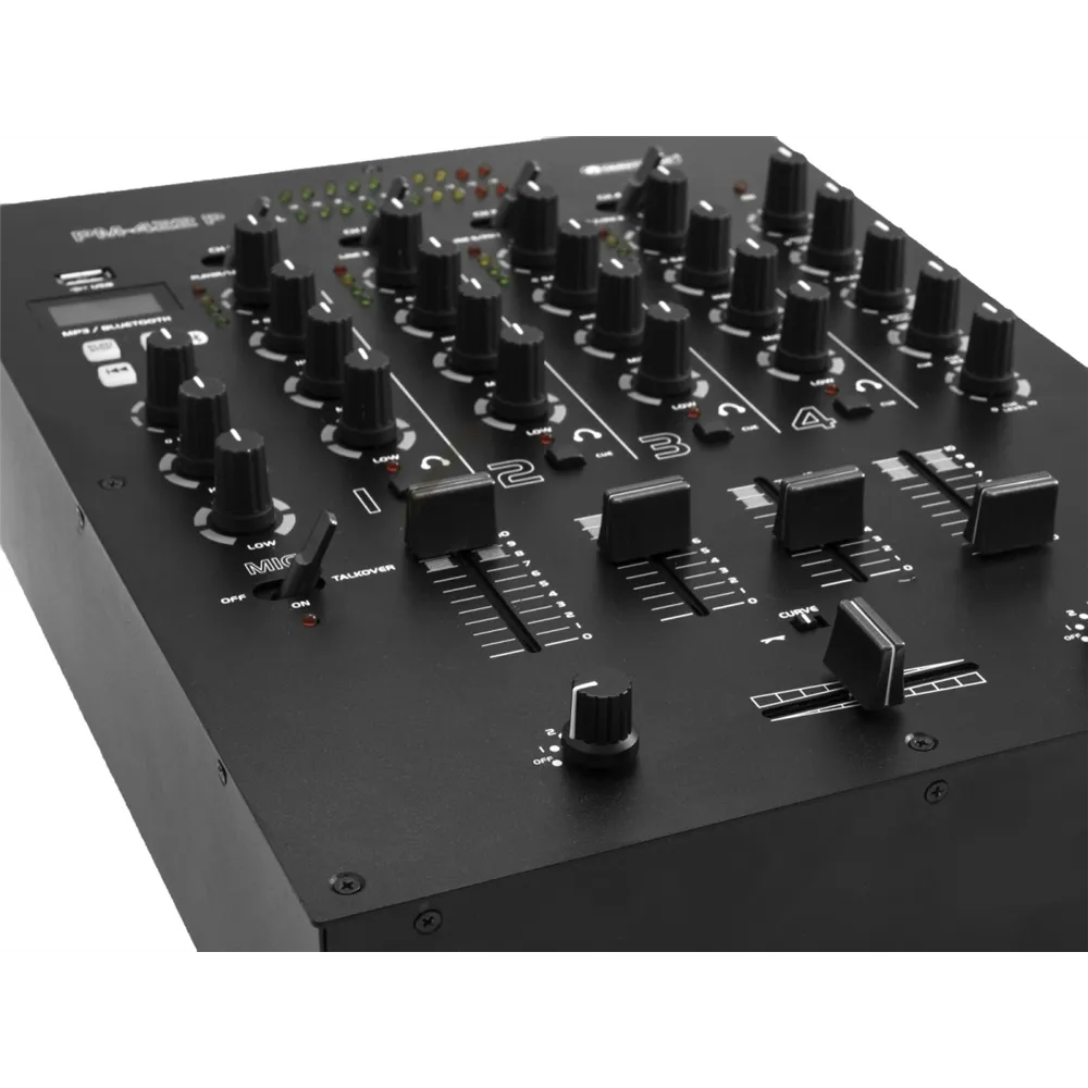 OMNITRONIC PM-422P 4-Kanal-DJ-Mixer mit Bluetooth und USB-Player