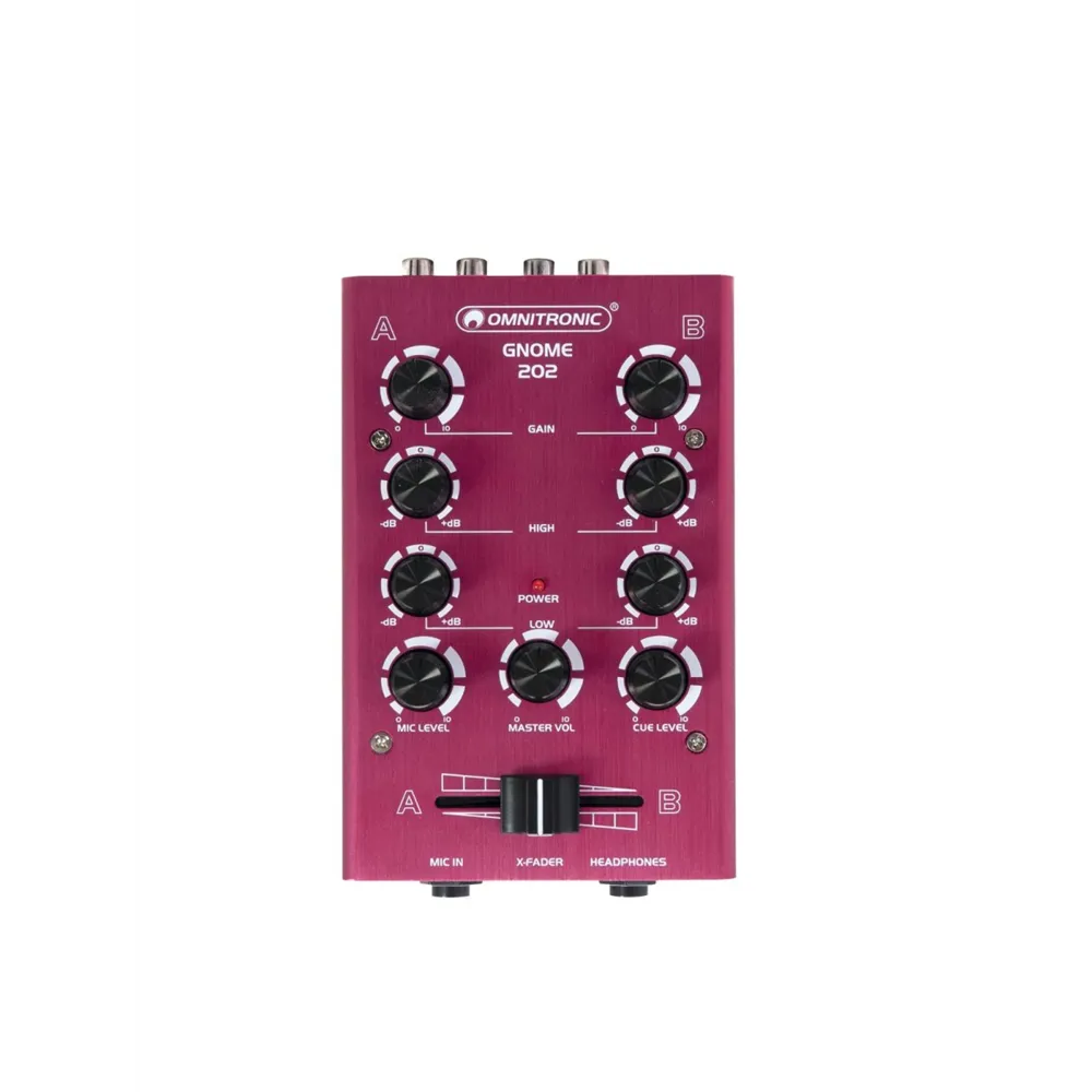 OMNITRONIC GNOME-202 Mini-Mixer rot