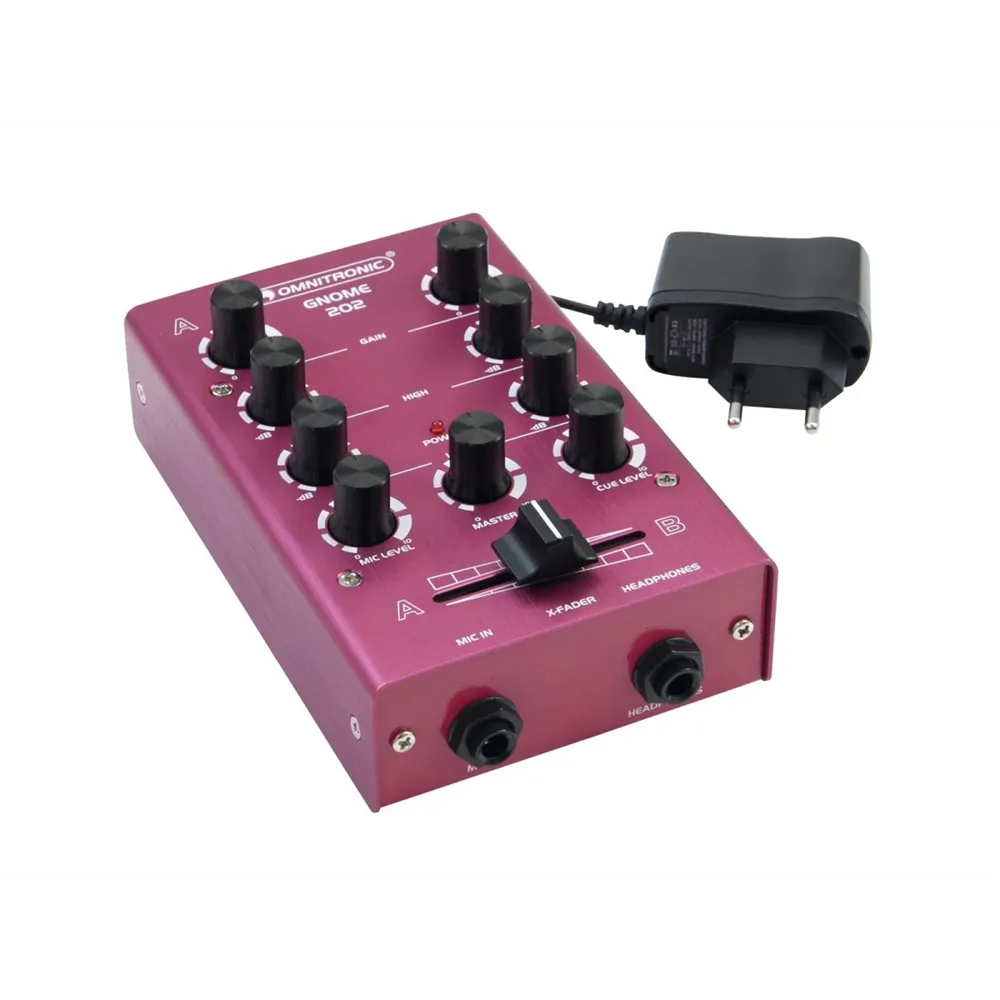 OMNITRONIC GNOME-202 Mini-Mixer rot