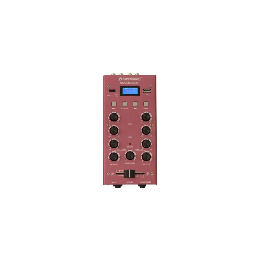 OMNITRONIC GNOME-202P Mini-Mixer rot