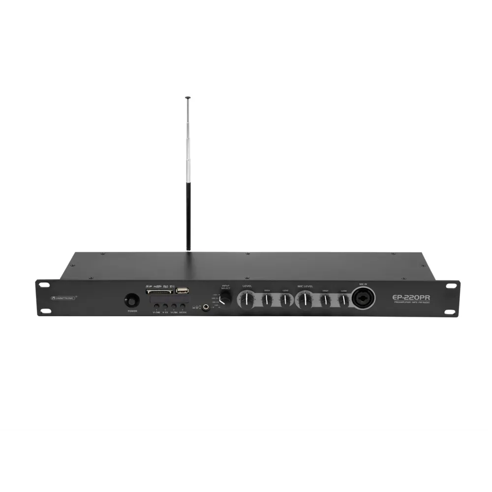 OMNITRONIC EP-220PR Vorverstärker mit MP3-Player und FM-Radio