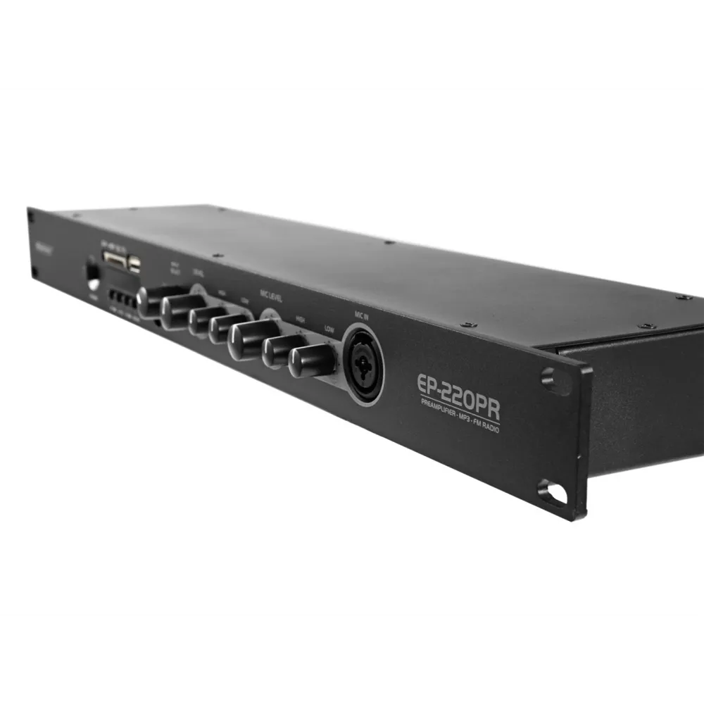 OMNITRONIC EP-220PR Vorverstärker mit MP3-Player und FM-Radio